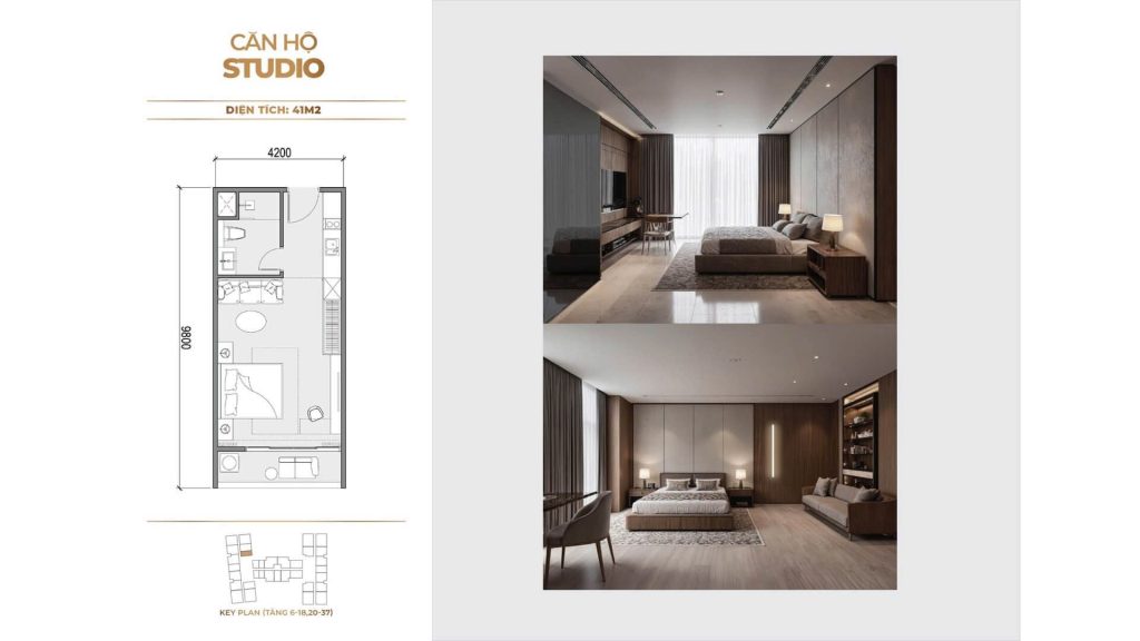 căn 1 ngủ chung cư sunshine legend city