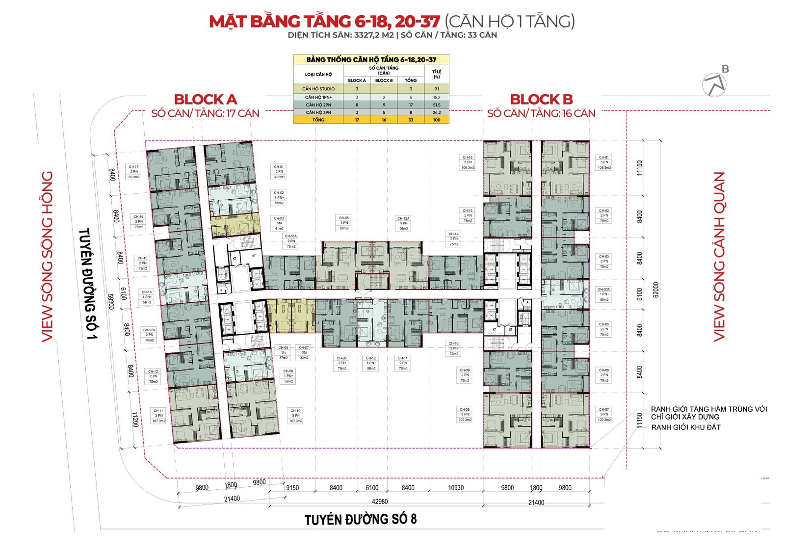 mặt bằng tầng chung cư sunshine legend city 1