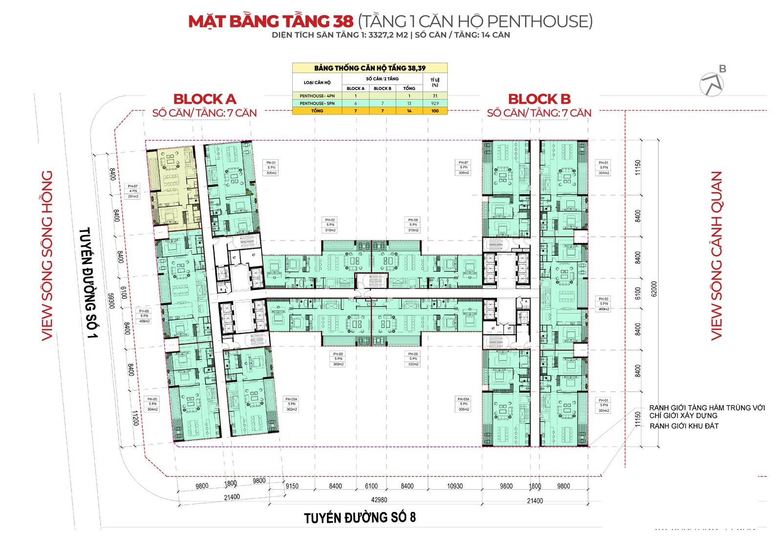 mặt bằng tầng chung cư sunshine legend city 3