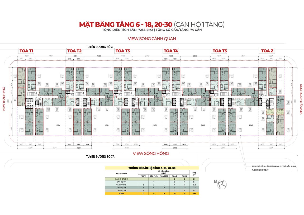 mặt bằng tầng chung cư sunshine legend city 5