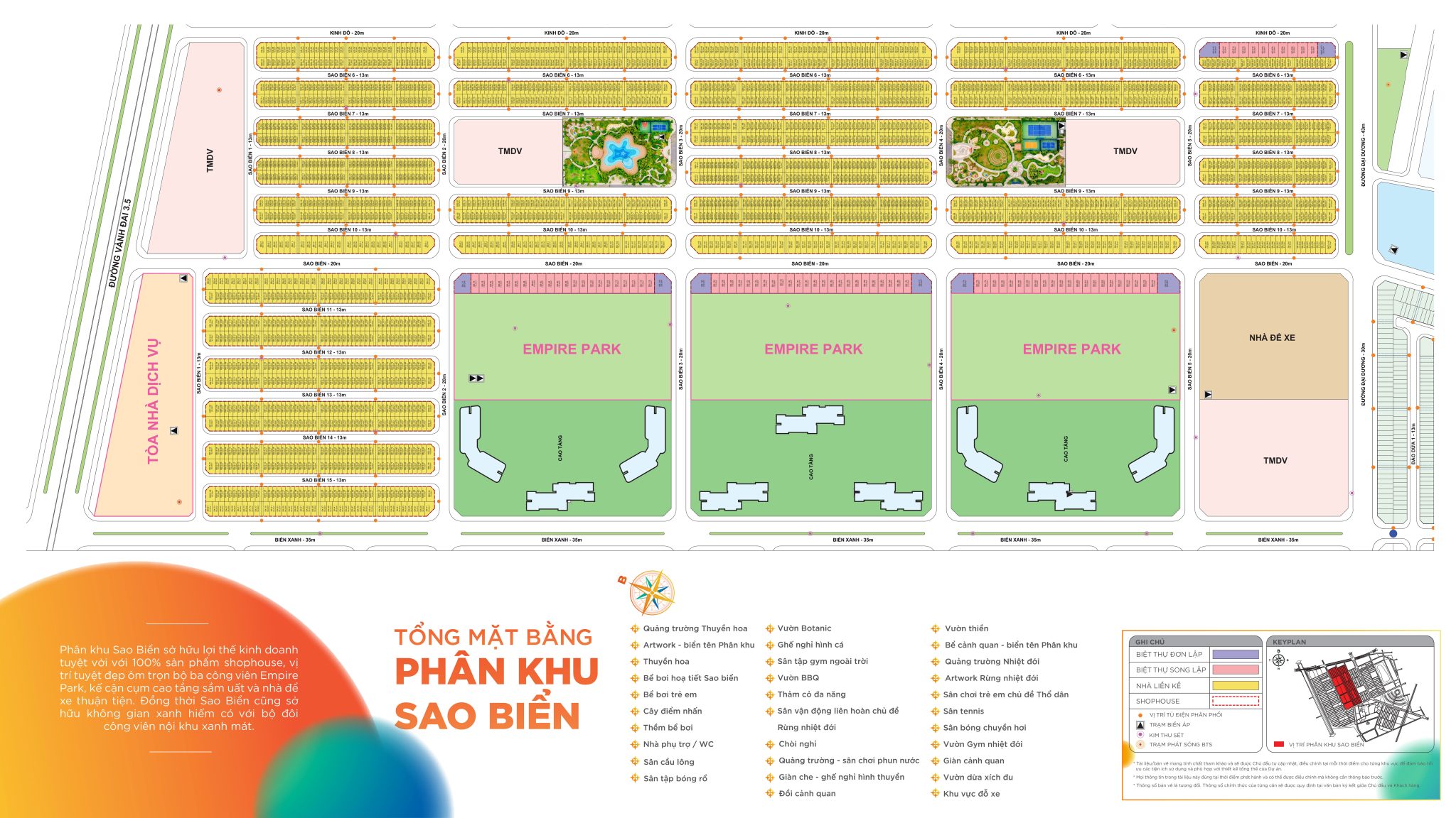 MẠT BẰNG PHÂN KHU SAO BIỂN VINHOMES OCEAN PARK 2