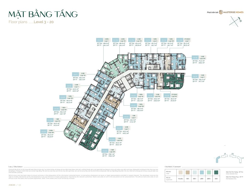 mặt bằng tòa amor lumiere spring bay vinhome ocean park 2