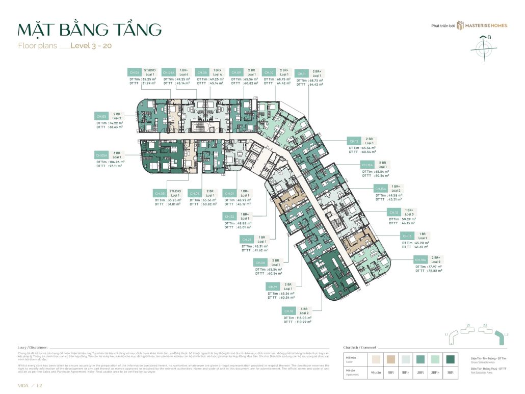 mặt bằng tổng thể tòa vida lumier spring bay vinhomes ocean park 2