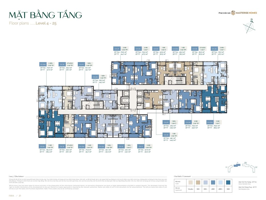mặt bằng tổng thể tòa fida lumier spring bay vinhomes ocean park 2
