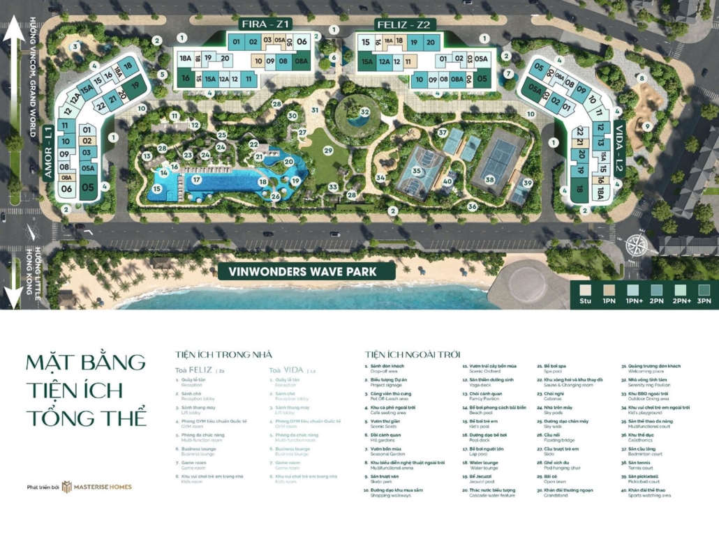 mặt bằng tổng thể lumier