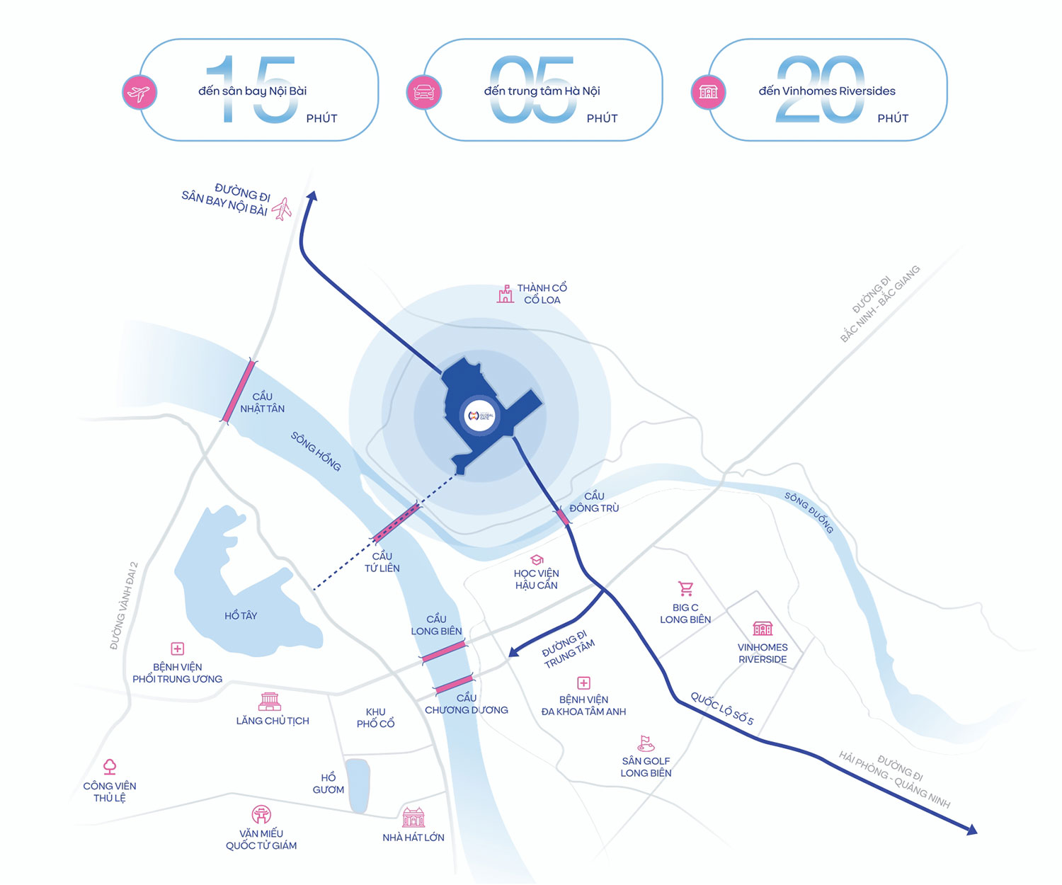 Vị trí vinhomes global gate cổ loa