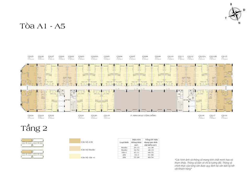 layout tòa A1,A5 chung cư sun group bắc ninh