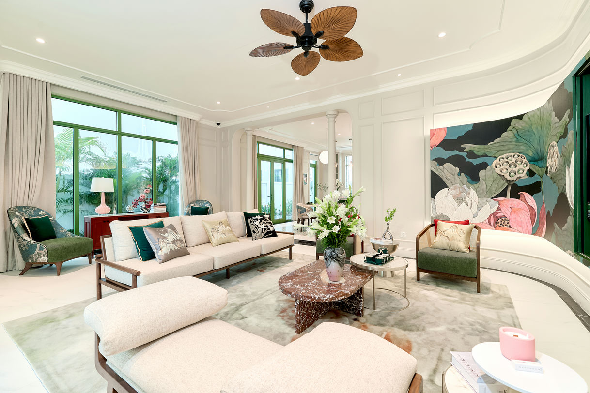 phòng khách biệt thự song lập sun bắc ninh 2