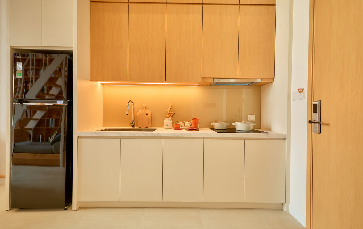 phòng bếp căn hộ chung cư 2 ngủ dự án sun bắc ninh 1