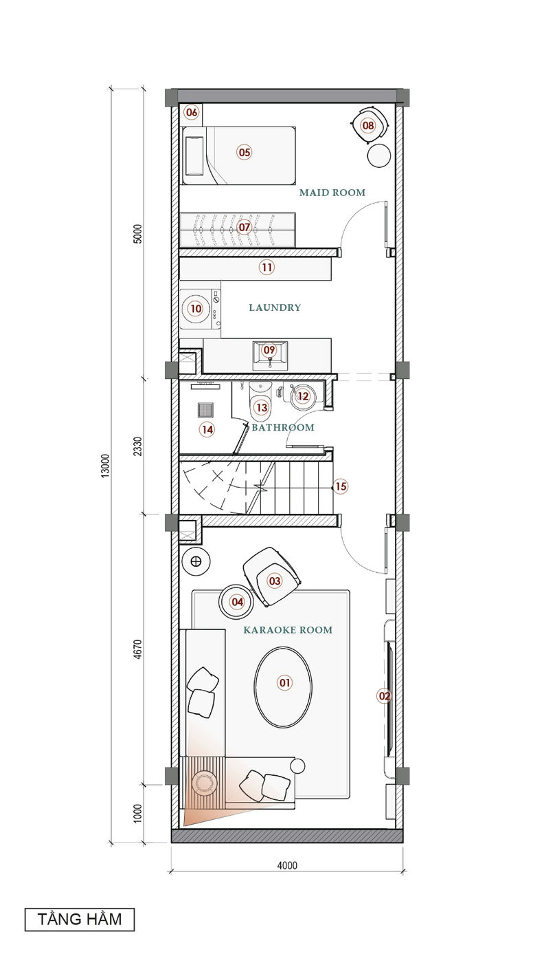 mặt bằng liền kề sun bắc ninh 4m mặt