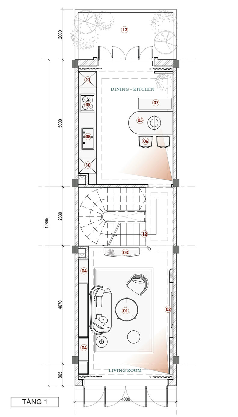 mặt bằng liền kề sun group bắc ninh 4m mặt