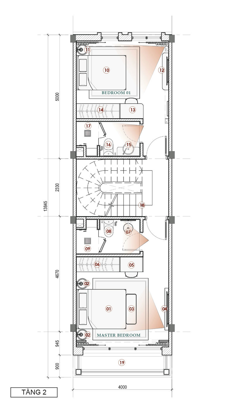 mặt bằng liền kề dự án sun group bắc ninh 4m mặt