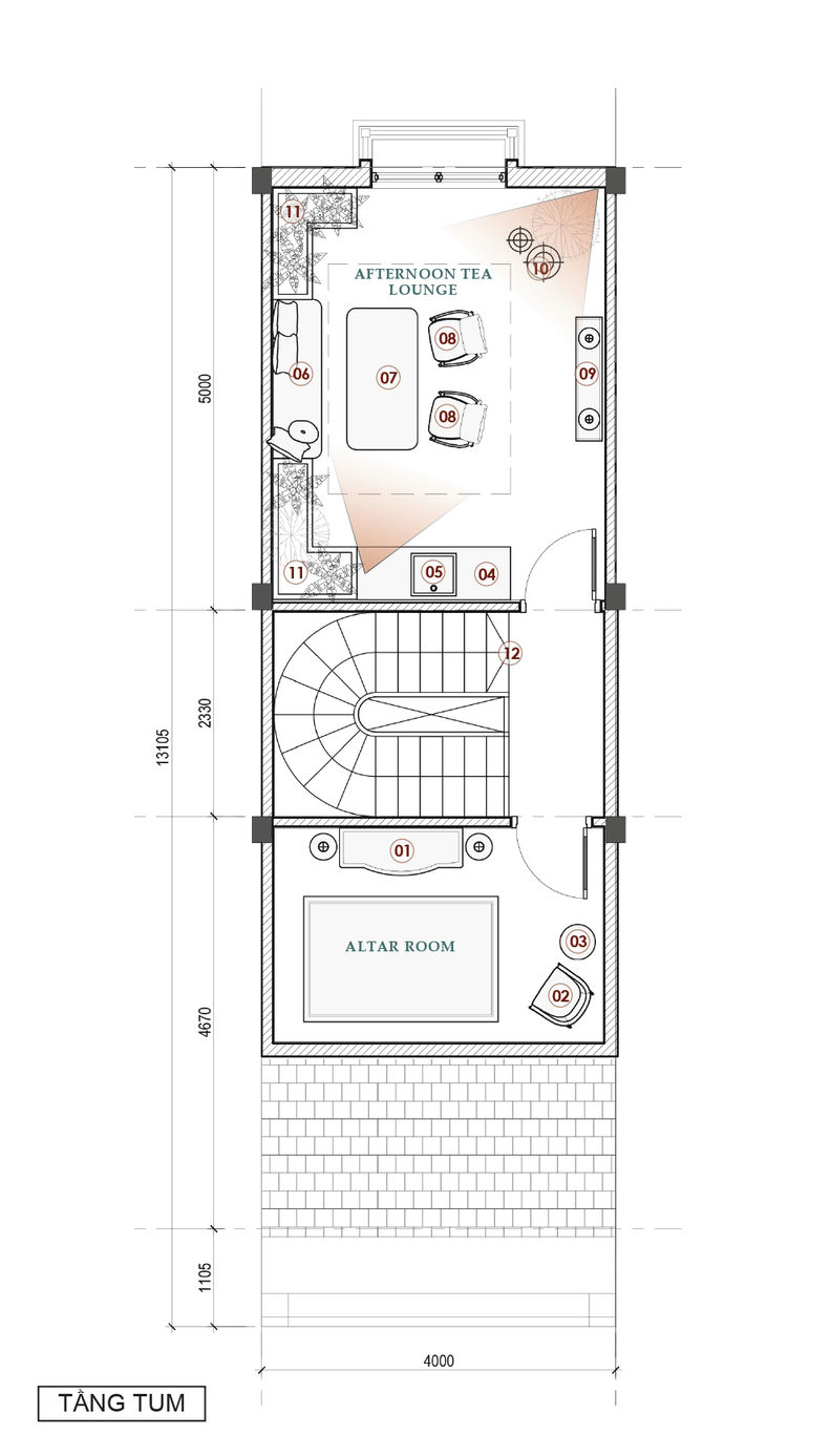 mặt bằng liền kề sun group bắc ninh 52m2